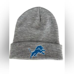 Detroit lions hat beanie new winter unisex adult gray